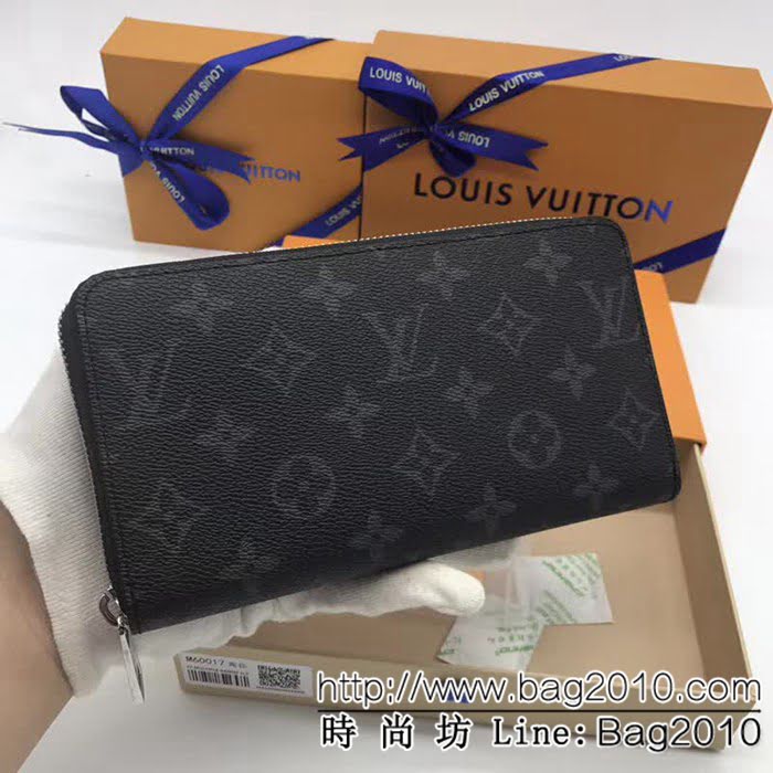 路易威登LV頂級原單藤原浩黑花。Monogram帆布男士皮夾M60017 ZY1033